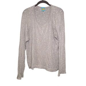 C&C California Lightweight Slub Knit Long Sleeve Tee Neutral Large